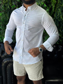 Social Manga Longa de Linho Aramis