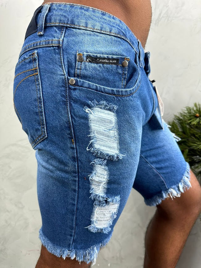 Bermuda Jeans Calvin Klein Destroyed