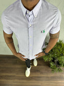 Social Manga Curta de Linho Ralph Lauren