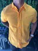 Social Manga Curta de Linho Ralph Lauren