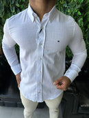 Social Manga Longa de Linho Tommy Hilfiger