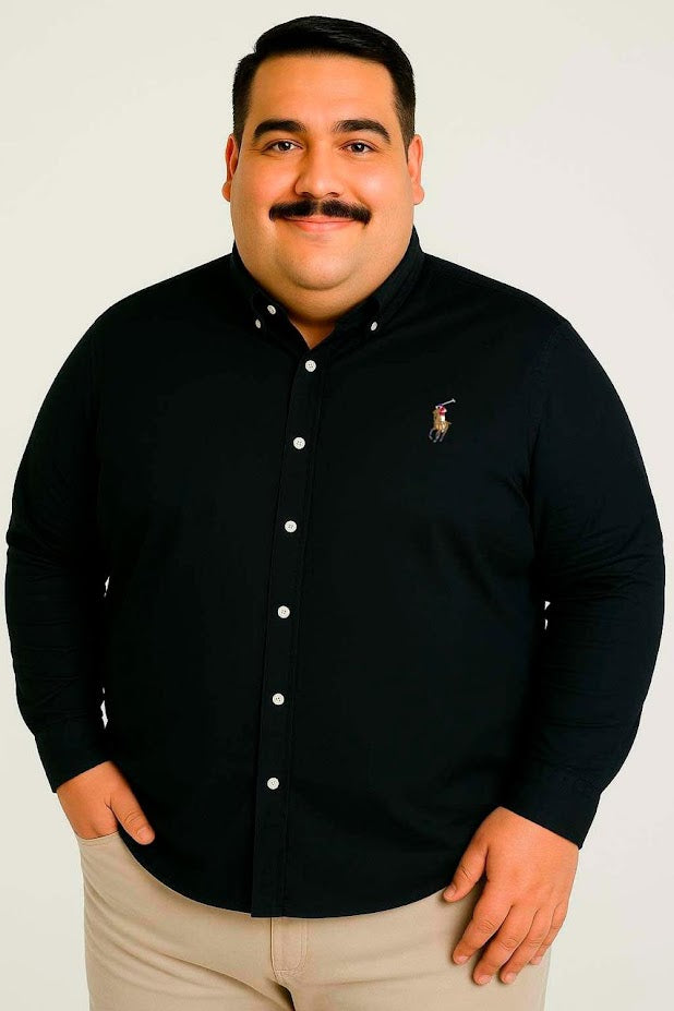Social Ralph Lauren Plus Size Manga Longa