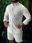 Social Manga Longa de Linho Aramis