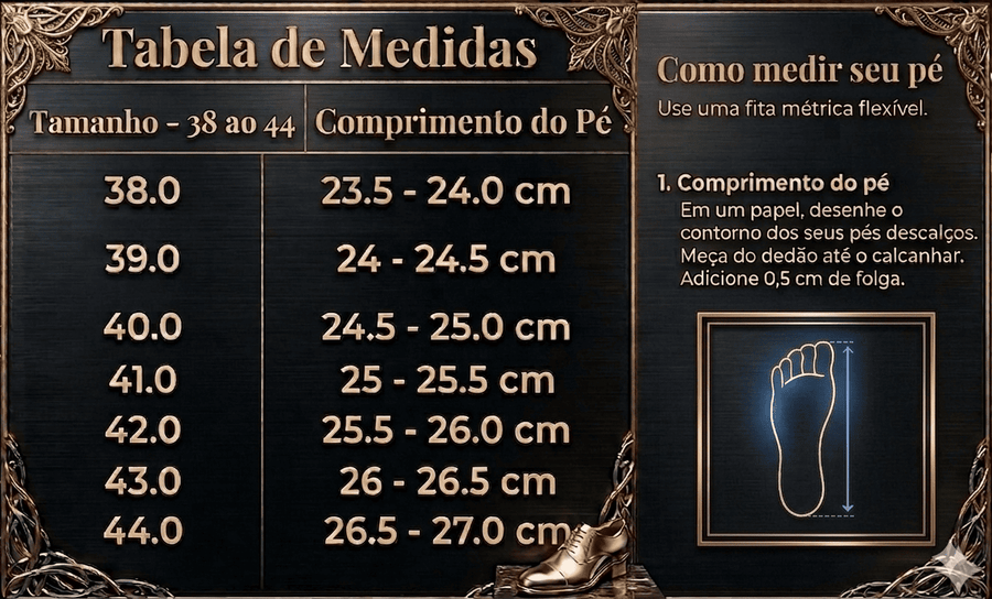 Tabela de Medidas