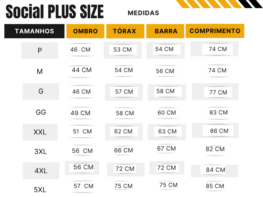 Tabela de Medidas