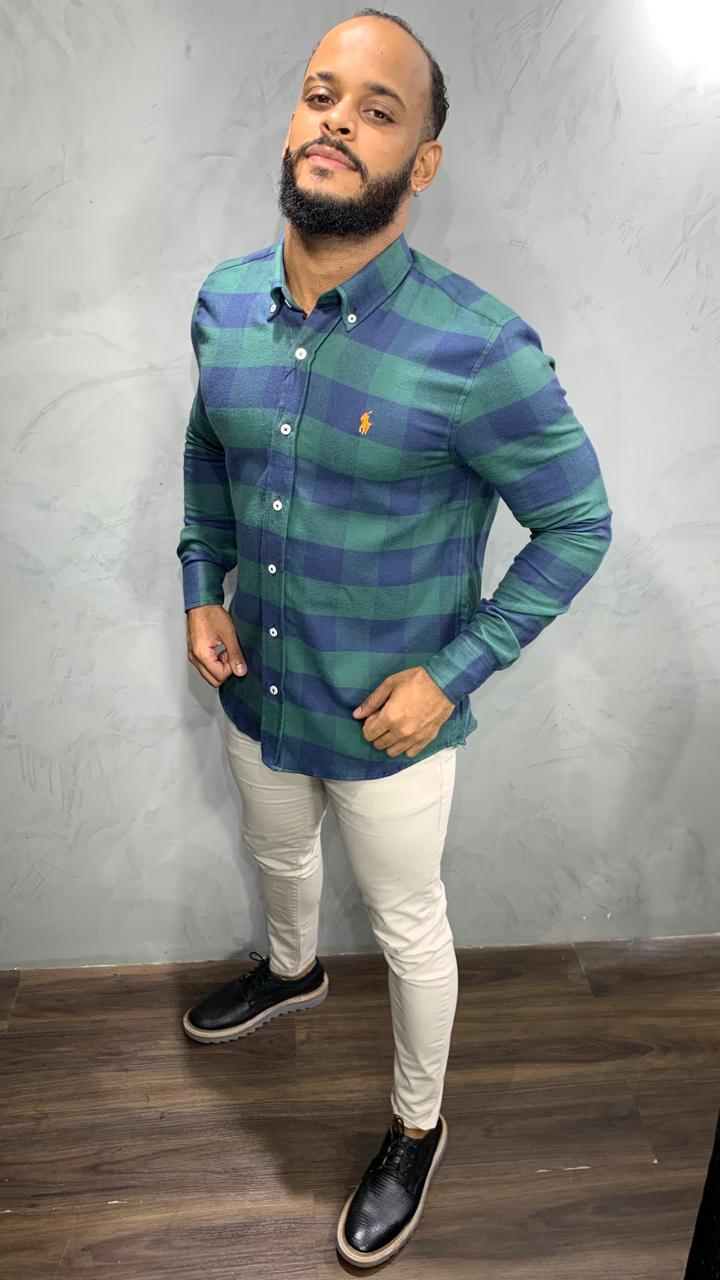 Social Ralph Lauren Manga Longa Flanelada