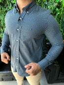 Social Tommy Hilfiger Quadriculada Manga Longa