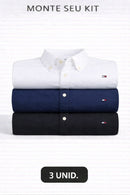 Kit 3 Camisas Social Tommy Hilfiger Manga Longa