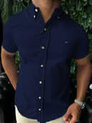 Social Tommy Hilfiger Manga Curta Oxford